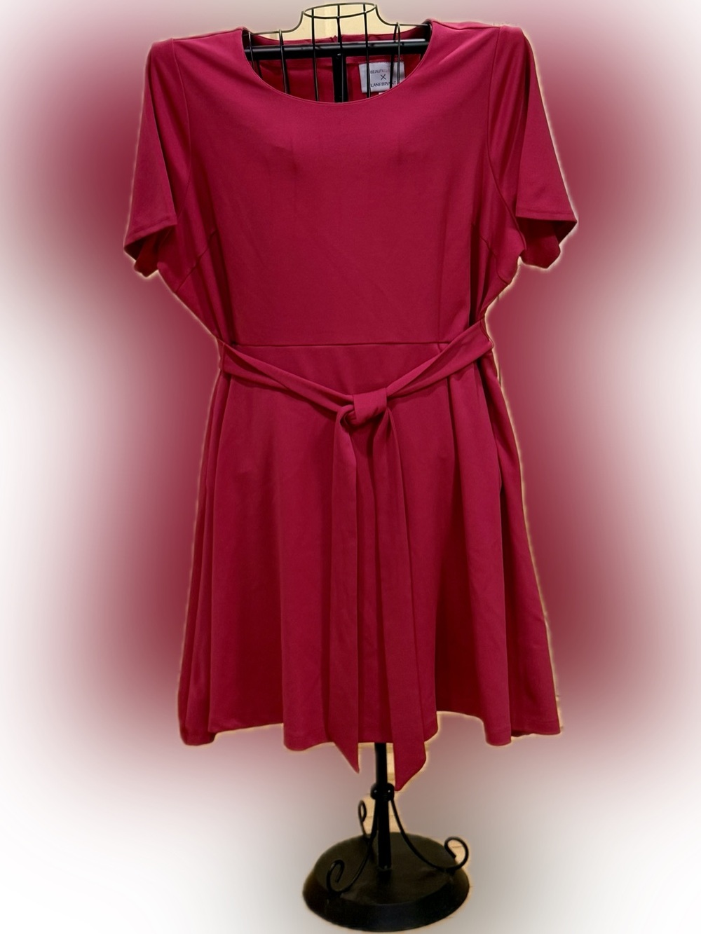 Lane Bryant' Magenta Tie-Waist Dress